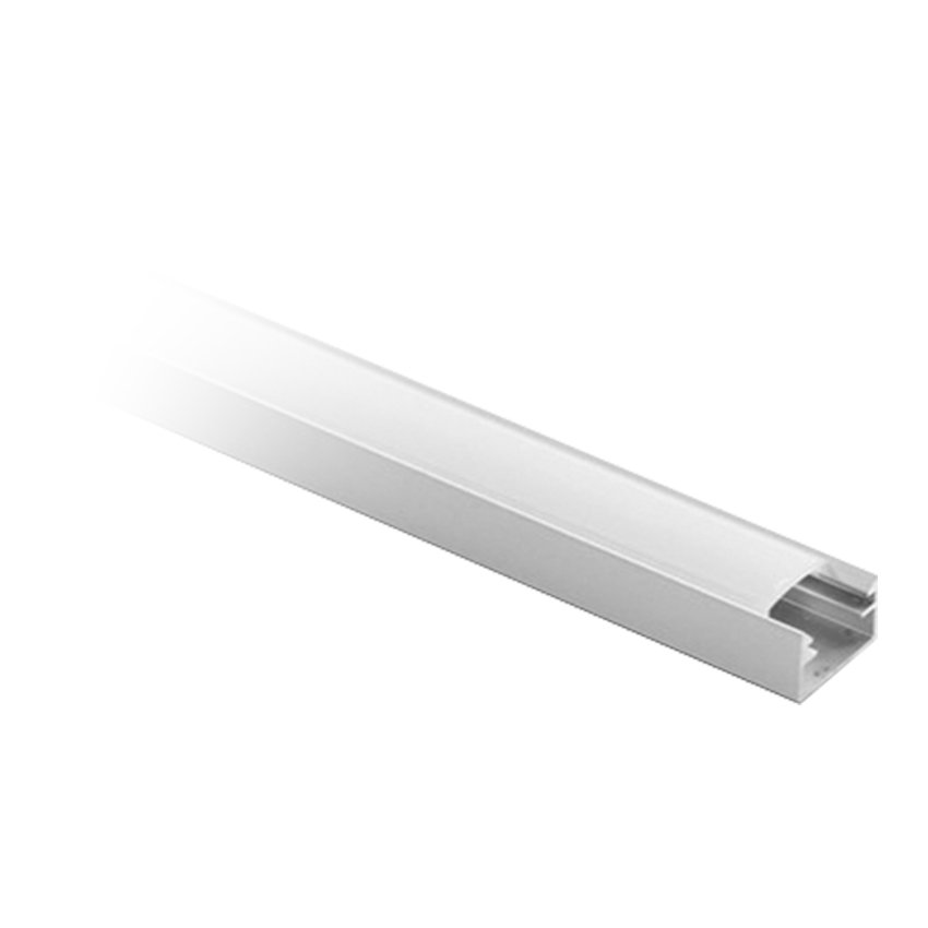 80032.jpg PERFIL ALUMINIO DE SUPERFICIE PARA TIRA LED CON DIFUSOR 2M - Imagen 1