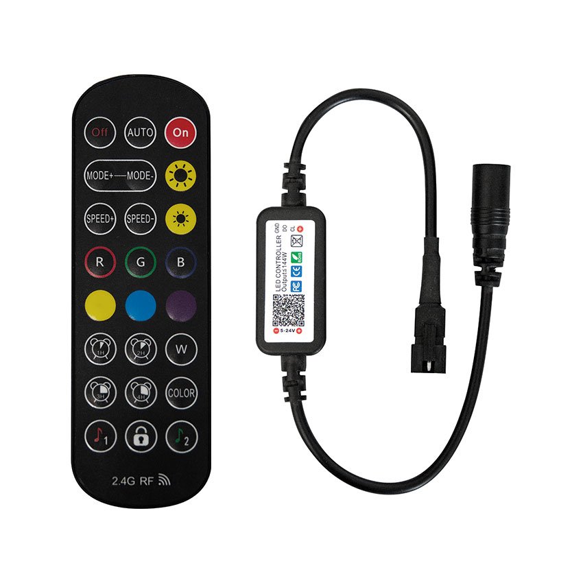 Controlador-RGB-IC.jpg CONTROLADOR MAGIC STRIP PARA TIRA DE LED RGB IC 24VDC BLUETOOTH APP MAGIC LANTERN C/ MANDO - Imagen 1