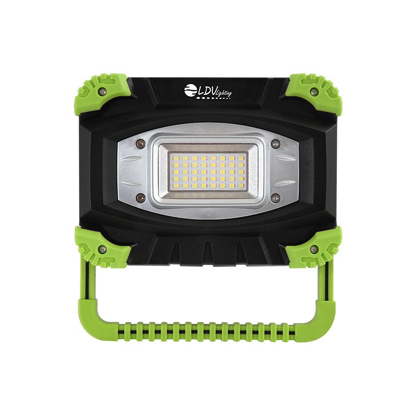 LDV561001BCW-30X30.jpg PROYECTOR LED 20w 1600lm 6000K IP54 C/BATERIA RECARGABLE NEGRO - Imagen 1