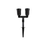 ESTACA JARDIN DOBLE 2xE27 max. 2x150w NEGRO