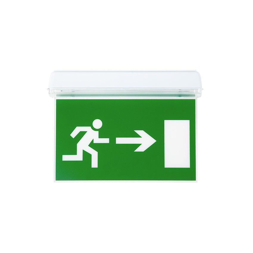 LDVM005-30X30.jpg BANDEROLA CON PICTOGRAMA "SALIDA" PARA EMERGENCIA - Imagen 1