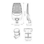 LUMINARIA VIAL GADIR REGULABLE | 140W | 18200LM | 100ºx130º | PC ÁMBAR - Imagen 5