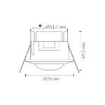 SENSOR MOVIMIENTO 360º EMPOTRAR TECHO NEGRO - Imagen 3